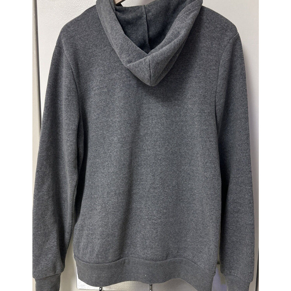 Bow & Drape Gray Hoodie Hand Sewn Gold Sequins Wine Glass Theme Size Medium Fun - Picture 8 of 13